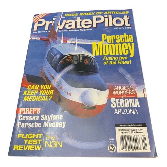 Other - Private Pilot Aviation Magazine Jan 2003 Porsche Mooney Sedona Cessna Flight